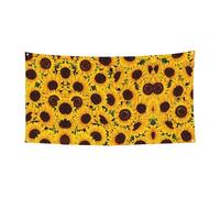 Festone per feste di Halloween con stampa di girasoli gialli, decorazione da appendere durevole, adatta per decorazioni per casa, giardino, bar