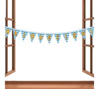 Festone per Oktoberfest, bandierine bavaresi tedesche, striscione a tema tedesco, decorazione per feste per interni ed esterni, per foto, feste di birra
