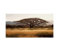 Festone resistente, stampa albero africano, decorazione riutilizzabile per feste, perfetta per feste aziendali, grandi inaugurazioni e raduni