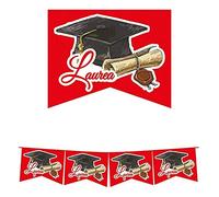 FESTONE SAGOMATO LAUREA VINTAGE 600X25CM IN PLASTICA FESTONE SAGOMATO LAUREA