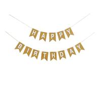 Festone Scritta Happy Birthday Patello Striscione Buon Compleanno Decorazioni, Banner Ghirlanda Happy Birthday, Addobbi Festa Compleanno Allestimento(oro)