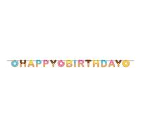 Festone snodabile Happy Birthday 260 x 15 cm Ciambelle - Donut