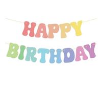 Festone Striscione Scritta Buon Compleanno Happy Birthday Decorazioni, Banner Ghirlanda Happy Birthday, Addobbi Casa Festa Compleanno (Colore Pastello)