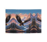 Festoni festivi con stampa aquila in volo e fondali da appendere, decorano facilmente la scena della tua festa