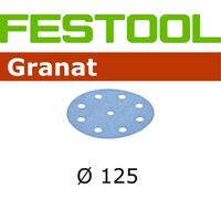 Festool 50x Granato 125mm Dischi Abrasivi Granato a Strappo 8 Foro P40 - P500
