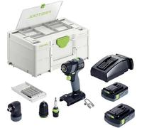 Festool 576896 TXS 18 C 3,0-Set Trapano avvitatore a batteria 18 V 3.00 Ah inc