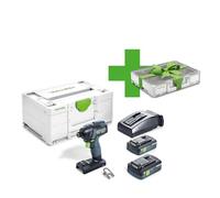 Festool - Avvitatore a percussione a batteria TID 18-Basic HPC 4,0 I-Plus Organizer Edition con batteria BP 18 Li 4,0 + caricatore rapido + clip per cintura + Systainer Organizer + Systainer SYS3 M