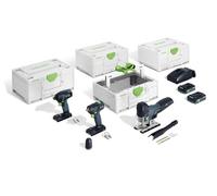 Festool Combo Set 18V per montaggi TID 18/TXS 18/PSC 420/TB M 137 2x 4Ah e cari