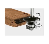 Festool Fresa per controprofili HW, codolo 8mm, D43/21 A, con cuscinetto a sfere reggispinta Quantità:1