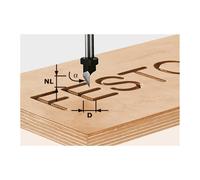 Festool Fresa per incisioni HW, codolo 8mm, HW S8 D11/60° Quantità:1