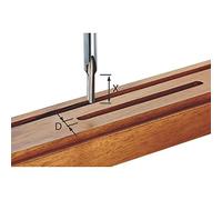 Festool Fresa per scanalature HS S8 D 4/15, codolo 8 mm – Quantità 1