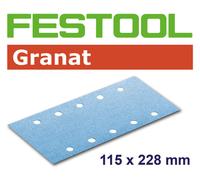 Festool Granato Strisce Abrasive 115x228 MM a Strappo P40 - P400 Per Z. B. Rs