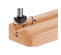 Festool Fresa a raggio convesso HW, codolo 8mm, HW, S8 R6,35 Quantità:1