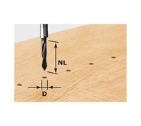 Festool Punta per fori passanti HW, codolo 8mm, HW S8 D5/30 Quantità:1