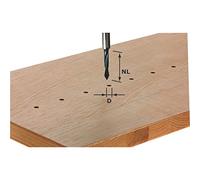 Festool Punta per fori passanti HW, codolo 8mm, HW S8 D5/30 Quantità:1