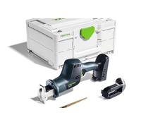 Festool Sega a sciabola a batteria ERSC 18 EB-Basic - 18 V, motore EC-TEC | Sega a sciabola senza fili con una sola mano con lama girevole a 180°, illuminazione a LED e dispositivo di aspirazione