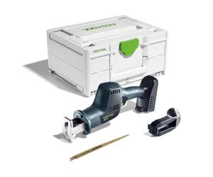 Festool Sega a sciabola a batteria ERSC 18 EB-Basic - 18 V, motore EC-TEC | Sega a sciabola senza fili con una sola mano con lama girevole a 180°, illuminazione a LED e dispositivo di aspirazione