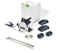 Festool Sega sommergibile a batteria TSC 55 5,2 KEBI-Plus/XL-FS (con pacco batteria, caricatore rapido, lama circolare, protezione da schegge, sacchetto raccoglipolvere, chiave a brugola, systainer,