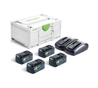 Festool Set di energia SYS 18V 4xHP5,0 TCL6DUO Quantità:1