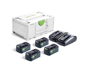 Festool Set di energia SYS 18V 4xHP5,0 TCL6DUO Quantità:1