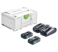 Festool Set Energia SYS 18V 2x4,0 Batteria 18V e caricatore TCL 6 DUO 577109