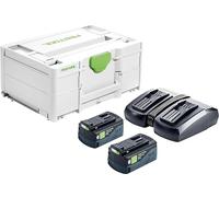 Festool Set Energia SYS 18V 2x5,0 Batteria 18V e caricatore TCL 6 DUO 577707
