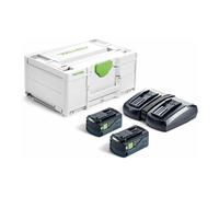 Festool Set Energia SYS 18V 2x5,0 Batteria 18V e caricatore TCL 6 DUO 577707