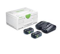 Festool Set Energia SYS 18V 2xTBX4/TC Batteria 18V e caricatore TCL 6 DUO 578819