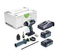 Trapano a Percussione FESTOOL QUADRIVE TPC 18/4 5,0/4,0 I-Plus (1 x 4,0Ah HPC-ASI + 1 x 5,0Ah ASI + TCL6 + Systainer SYS3 M187)