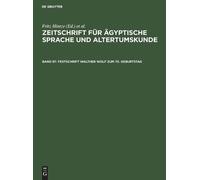 Festschrift Walther Wolf Zum 70. Geburtstag (Copertina rigida)