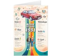 FestySpark Bellissimo biglietto di auguri per il 35° compleanno di donne e uomini, regalo per il 35° compleanno, per uomini, decorazione di compleanno del 1991