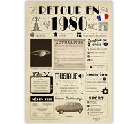 FestySpark Idea regalo 46 anni donna e uomo - grande biglietto di compleanno 46 anni donna e uomo - decorazione compleanno 46 anni - congratulazioni Happy Birthday Card - regalo originale ritorno nel