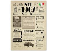 FestySpark Idee Regalo 59 anni Compleanno Donna e Uomo - Biglietto Auguri 59 anni Donna e Uomo per Papà o Mamma - Festa Decorazioni Compleanno 59 anni - Addobbi Compleanno 1967 - Regali 1967