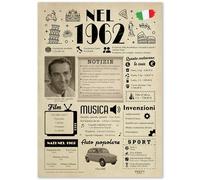 FestySpark Idee Regalo 64 anni Compleanno Donna e Uomo - Biglietto Auguri 64 anni Donna e Uomo per Papà o Mamma - Festa Decorazioni Compleanno 64 anni - Addobbi Compleanno 1962 - Regali 1962