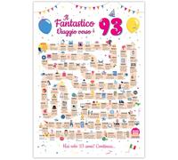 FestySpark Idee Regalo 93 Anni Compleanno Donna e Uomo - Biglietto Auguri 93 anni Donna e Uomo per Amica e Amico - Addobbi Compleanno 1932 Regali - Festa Decorazioni Compleanno 93 anni