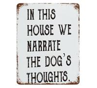 Fetch Logic Metal Sign Canine Inner World Wall-Art 8x12 Inch