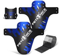 FETESNICE 2PCS Bicicletta Mud Guard Plus 26" 650B 27,5" 29" MTB Parafango Paraspruzzi Bike Bike MTB Fascette (Blu)