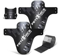 FETESNICE Parafanghi MTB Universali 1,2 mm - Set Anteriore e Posteriore - Parafango Bici Leggero in PP Rinforzato - Compatibile con Mountain Bike 20-29”, Solo Freni a Disco