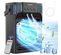 FethFire Condizionatore Portatile Silenzioso con Telecomando, 1200ML Raffrescatore d'aria con 3 velocità,3 Modalità di Nebbia, 2-8H Timer e 7 LED,10W Mini Condizionatore Portatile per Camera e Ufficio