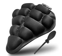 Fetinar Rivestimento sella bicicletta, Nero morbido Sella Gonfiabile per Bicicletta Ergonomico Con cuscino di seduta ad assorbimento d'urto Adatto per biciclette da strada da montagna e da città.