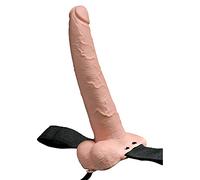 Fetish Fantasy 9" Hollow Rechargeable Strap-On with Balls Flesh