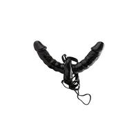 Pipedream Fetish Fantasy Series Vibrating Double Delight Strap-On Black 6 Pollici (15 cm)