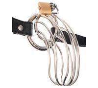 Fetish Il Prigioniero - gabbia per pene in metallo (argento)