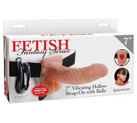 FETISH FANTASY SERIES - IMBRAGATURA REGOLABILE TELECOMANDO PENE REALISTICO CON TESTICOLI 17,8 CM