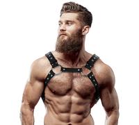 Fetish submissive attitude - arnés ecopiel pecho con tachuelas hombre