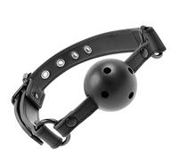 Fetish Submissive Breathable Ball Gag Vegan Leather