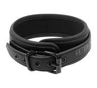 FETISH SUBMISSIVE ORIGIN - COLLARE NERO CON GUINZAGLIO RIVESTITO IN NEOPRENE