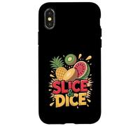 Fetta Dadi Ananas Kiwi Anguria Divertimento Custodia per iPhone X/XS