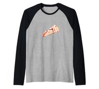 Fetta di Cheesecake alla Fragola - Delizioso Dessert Maglia con Maniche Raglan