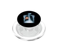 Fetta di pizza a raggi X con gabbia costale divertente cibo umorismo anatomia PopSockets PopGrip per MagSafe